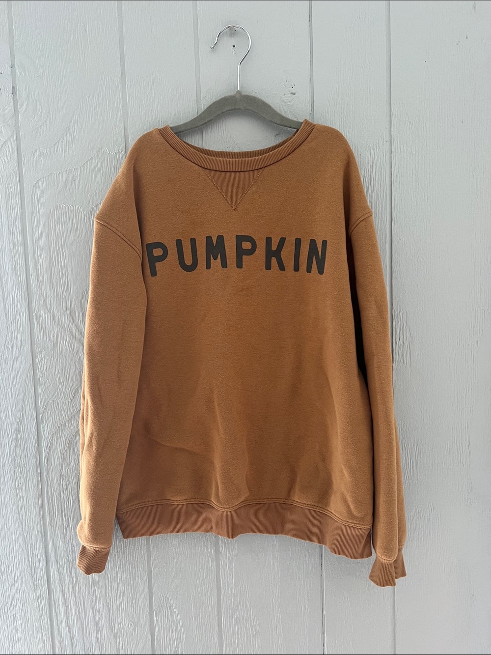 Little Co 12 Pumpkin Graphic Sweatshirt - Kids Orange Crewneck